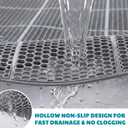 Tondiamo Drainage Pool Flooring Mats Swimming Pool Non Slip Mat PVC Splash Matting Mesh Hollow Doormat Roll for Outdoor Indoor Patio Restaurant Garage Kitchen Bathroom Bars (1 x 30 ft,Grey), 12.2" x 8.1"