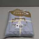 FOSSA Duvet Cover Set 100% Washed Cotton Linen Feel Super Soft Breathable Cozy 3 Pieces Bedding Sets Solid Cornflower Blue Queen