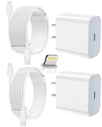 FEEL2NICE iPhone Charger Fast Charging 2 Pack Type C Wall Charger Block with 2 Pack [6FT&10FT] Long USB C to Lightning Cable for iPhone 14/13/12/12 Pro Max/11/Xs Max/XR/X,AirPods Pro