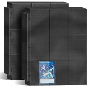 900 Pockets Trading Baseball Card Sleeves Binder, 50 Pages Double-Sided Protector Sports Card Binder Fit for MTG YU-GI-OH Cards, Football Cards, Game Cards, Standard Sized Cards for 3-Ring Binder
