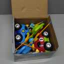 Prextex 2 Pack Cartoon Remote Control Cars for Toddlers - Police Car and Race Car with Steering Wheel Controllers and Lights - Different Frequencies So Both Can Race Together - Toddler Gift 18+ Months