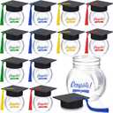 Mimorou 12 Sets Graduation Party Favors 2026 Graduation Cap Candy Jars Boxes Class of 2026 Candy Container for Table Guests School Party(Colorful)