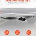 VEVOR Class 3 Trailer Hitch, 2-Inch Receiver, 6000 lbs, Q345B Steel Tube Frame, Compatible with 2012-2016 Honda CR-V, Multi-Fit Hitch to Receive Ball Mount, Cargo Carrier, Bike Rack, Tow Hook, Black
