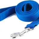 Nylon Dog Training Leash, Traction Rope, 4Ft /5 Foot /6 Feet Long, 5/8 inch 3/4 Inch 1 Inch Wide, for Small and Medium Dogs (Blue, 1'' x 20 FT)