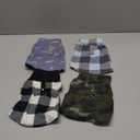 4 Pieces Winter Fabric Dog Sweater with Leash Ring Soft Fleece Vest Dog Clothes Plaid Camouflage Warm Puppy Jacket Pullover Clothes for Small Cat Puppy Chihuahua(S) (S(Neck:10.2-11 Chest:13.8-14.7))