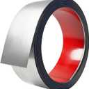 20FT Metal Wall Trim,Peel and Stick Molding Trim Frame,Stainless Steel Trim,self Adhesive Trim for Wall Fireplace Microwave Gap Filler,Silver Brushed,20ft x 2inch