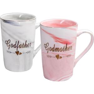 Godparents Gifts From Godchild- Godparents Proposal Gift Mug - Cute Mothers Day Gifts Birthday Christmas Presents for Godparents - Novelty 12.5oz Godmother and Godfather Couple Mugs Sets