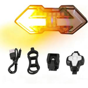 JINKEY Bike Turn Signals,Bright Bike Tail Light with Turn Signals, 120 Lumens USB Rechargeable LED Rear Bike Light, Wireless Remote Control Bike Blinkers, IPX5 Waterproof Bike Safety Light for Night