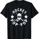 Ice Hockey Pop Pop Grandpa Pop Pop Of A Hockey Player T-Shirt size L