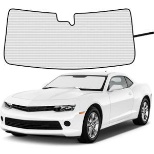RT-TCZ for Camaro Windshield Sun Shade for Chevrolet Camaro 2010 2011 2012 2013 2014 2015 Front Sunshade Sun Visor Mat (Camaro 10-15)