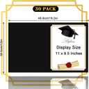 FYSUIMU 30 Packs Graduation Certificate Holders Black Diploma Cover Gold Foil Border Congrats Grad Certificate Folders for Letter Size 8.5 x 11 Inch Award Certificates Cardstock Paper Document