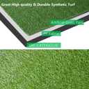 Artificial Grass Rug 0.8 Inch Pile Height 3FTx10FT Indoor Outdoor Rug Fake Grass Carpet with Drainage Holes Green Synthetic Grass Turf Mat Turf Grass for Patio Deck Balcony Landscape Lawn