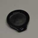 Irenare 8 Pcs Ceramic Spoon Rest for Stove Top 3.74 x 3.54 Inch Porcelain Spoon Holder Utensil Rest Dishwasher Safe Cradle for Home Kitchen Accessories (Black)