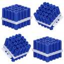 100 Pcs Expanding Plastic Anchors for Concrete 5/16" x 1-1/2" for #14 Screw or 1/4 Lag Screw Blue Anchors Drywall Wall Expansion Pipe for Hollow Walls Tile Cement Bolt Expansion Tube