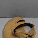Sun Hats Visor for Women, UV UPF Straw Beach Hat Foldable Wide Brim Ponytail Summer Hats Packable Travel (Khaki)