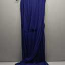 R&M Richards Women's Chiffon Maxi Dress - Blouson Waist Goddess Gown W/Rhinestone Trim & Sheer Draping Cape Sleeves (Blue), Size 22W