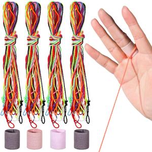 HNYYZL Yoyo String,30 Professional Polyester yo yo Strings Replacement,10 Color Rainbow Color,yoyo Strings for Responsive or unresponsive and 4 pcs Finger Brace