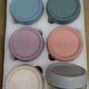 NETANY 6-pack 8oz Glass jars with Airtight Lids, Overnight Oats Containers with Lids, Wide mouth Mason Salad jars, Glass Food Storage Containers for Snacks Yogurt Spice Sugar