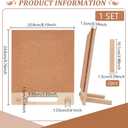 BENECREAT Pin Board Cork Board, 9.7x8.2inch Rectangle Bulletin Display Board Desktop Brooch Cork Display Stands for Brooch Pin Collection Display, Office Home and School Decor