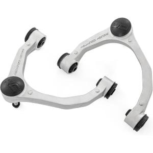 Rough Country Forged Upper Control Arms for Ford F-150 2WD/4WD (20212026) - Bolt-On OE Upgrade, Greaseable POM Ball Joints, Silver Finish