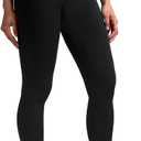 Colorfulkoala Women's High Waisted Tummy Control Workout Leggings 7/8 Length Ultra Soft Yoga Pants 25" (Large, Black)