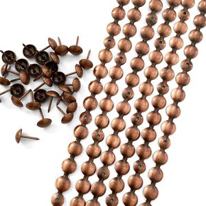 Let's Decorate 10 Meters D11mm Copper Plated Decorative Nail Strips/Nailhead Trims,Sofa Tacks,Upholstery Sofa Tacks,DIY Furniture Accessory (O:11mm Copper)