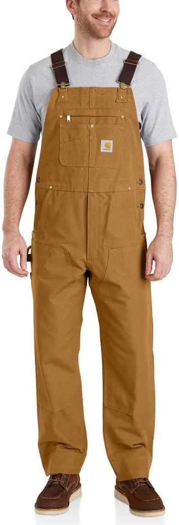 Carhartt Men's Iconic R01 Duck Bib Overall, Carhartt Brown, W32 x L30