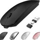 Bluetooth Wireless Mouse USB C for MacBook Air Pro iMac Laptop Desktop Computer, Wireless Rechargeable Silent C Mouse for Mac Desktop/iPad/Surface Pro (BT5.2/3.0, 2.4G USB A, Type-C Receiver)