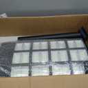 9000W Solar Street Lights Outdoor, 27" 240000LM Solar Lights Waterproof with Motion Sensor, 6500K Dusk to Dawn Commercial Lighting for Parking Lot, Security LED Flood Lights for Driveway Yard, 2-Pack