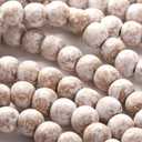 4 Pcs 36 ft Boho Christmas Wood Bead Garland Natural Vintage Wooden Beads Rustic Decorative Holiday Christmas Tree Garland Country Farmhouse Decor for Home Indoor Use(White)