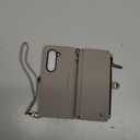 Defencase Wallet Case Compatible with Samsung Galaxy Z Fold 6 with RFID Blocking Card Holder & S Pen Holder Slot PU Leather Magnetic Snap Flip Zipper Strap Phone Case Fit for Galaxy Z Fold 6, Grey