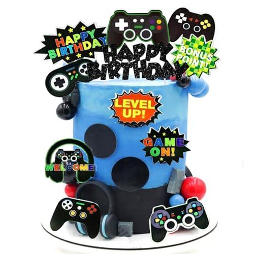 21 PCS Video game themes Cake Toppers Video Game Cake Topper Game Console Controller Cake Topper Video Game Cupcake Toppers