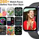 Smart Watches for Men Women, Make/Answer Calls, 2.01" HD Screen with 260+ Watch Faces, Heart Rate/SpO2/Sleep Monitor, 123 Sports Modes, Long Battery Life Fitness Watch Compatible with iPhone Android