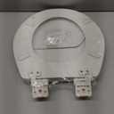 HIGHCRAFT Premium Round Toilet Seat with Slow-Close Design & Adjustable Hinges - Molded Wood Toilet Seat - Fits Standard Round Toilets - Round Seat in White