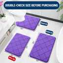 OLANLY Memory Foam Bath Mat 30x20, Ultra Soft and Absorbent Bathroom Rugs, Machine Washable, Comfortable Bath Carpet for Bathroom Floor, Tub and Shower, Purple