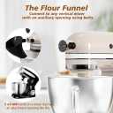 2 x Flour Funnel for Kitchen Aid Mixer, Fits Tilt-Head 4.55 Qt (KSM150), 2026 New Kitchen Aid Attachments for Stand Mixer, Durable Dishwasher-Safe Baking Tool (Black)