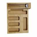 Bamboo Foil and Plastic Wrap Organizer for Kitchen Drawer,