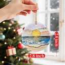 5 x Beach Sunset Ornament, Christmas Ornaments: Christmas Tree Decorations, Holiday Decor, Stocking Stuffers, Gift Ideas, Xmas Gift, Summer Vibes Gifts & Gifts for Beach Lover