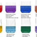 Animal Stainless Steel Attachment 8 Colors Guide Comb Set from 1/8 Inch to 1 Inch(3-25mm),Compatible with Andis, Oster A5, Wahl KM10 Series Clipper Detachable Blade(Only fit for 15# 10# 30# blade)