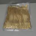 Gold Rooster Feather Trim 8-10inch 2.15Yards Large Rooster Tail Feathers Fringe Trim for DIY Sewing Craft Party Clothing,Cape Shawl,Wings,Halloween,Wedding Decoration