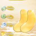 Gold Eye Mask, 20 Pairs Golds Eyes Patches, Collagen Moisten Gold Eye Patches for Puffy Eyes, Reduce Dark Circles, Bags, Wrinkles, Under the Eye Self Care