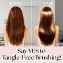 Lily England Detangler Brush & Comb Set - Lightweight Wide Tooth Detangling Tool for Women & Kids - Smooths Curly, Straight, Dry, Fine, & Thick Hair, Purple (Mermaid)