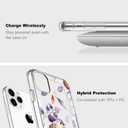 ICEDIO for iPhone 11 Pro Max Case with Screen Protector,Clear Acrylic Cover with Fashionable Designs for Girls Women,Slim Fit Protective Phone Cover Elegant Flowers
