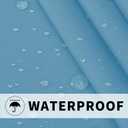 Easy-Going Outdoor Patio Curtains Detachable Tab Top Windproof Weatherproof Curtain for Cabana, Porch, Pergola and Gazebo, Tab Bottom Drape, 2 Panels, 110W x 120L inch, Sky Blue