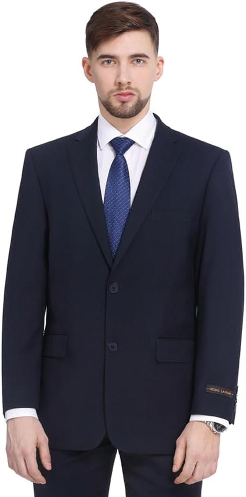 P&L Men's Premium Classic Fit Suit Separates Regular and Big & Tall Dress Pants & Jacket (Navy), Size 40 S 
