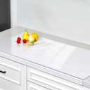 Wesiti Large Acrylic Cutting Board with Lip Non Slip 47 x 22 Inch Clear Cutting Board Chopping Acrylic Countertop Protector Cover Shatter Resistant for Home Restaurant Kitchen Sink Stove