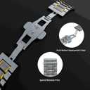 Metal Watch Band  Quick Release Watch Bands for Men Women - Stainless Steel Smart Watch Strap Bracelet Replacement Polished - 12mm ... 20mm 22mm 24mm (Silver&gold)
