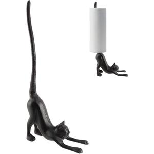 Bitray Paper Towel Holder Cast Iron Funny Cat Paper Towel Stand Cute Toilet Paper Holder for Kitchen, Bathroom and Toilet