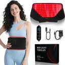Red Light Therapy Infrared Light Therapy Belt for Body Pain NIR Deep Therapy for Back Knee Hands Feet Relief Portable 120pcs LEDs Near Infrared Light 660nm 850nm Home Heating Light Therapy Wrap Belt