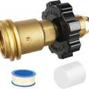 Universal Propane Tank Adapter Converts POL to QCC1 / Type 1 with Wrench, Male Propane Tank Adapter - Propane Hose Adapter Old to New Connection Type - POL to QCC Propane Connector
